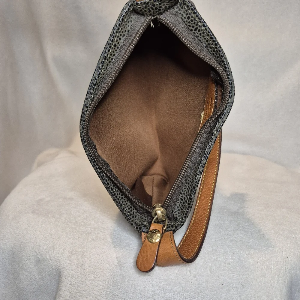 Bric's 8 Inch Brown/Grey Small Zippered Travel Bag - Picture 5 of 10